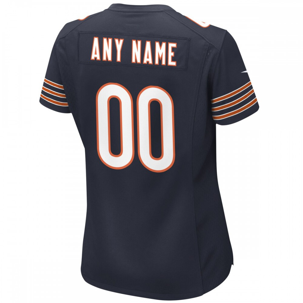 Chicago Bears Nike Women's Custom Game Jersey - Navy-GridironStore